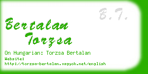 bertalan torzsa business card